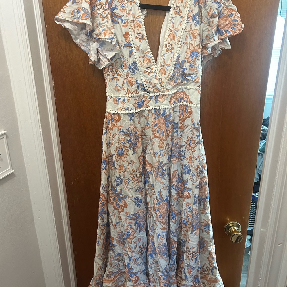 Floral V-Neck Maxi Dress